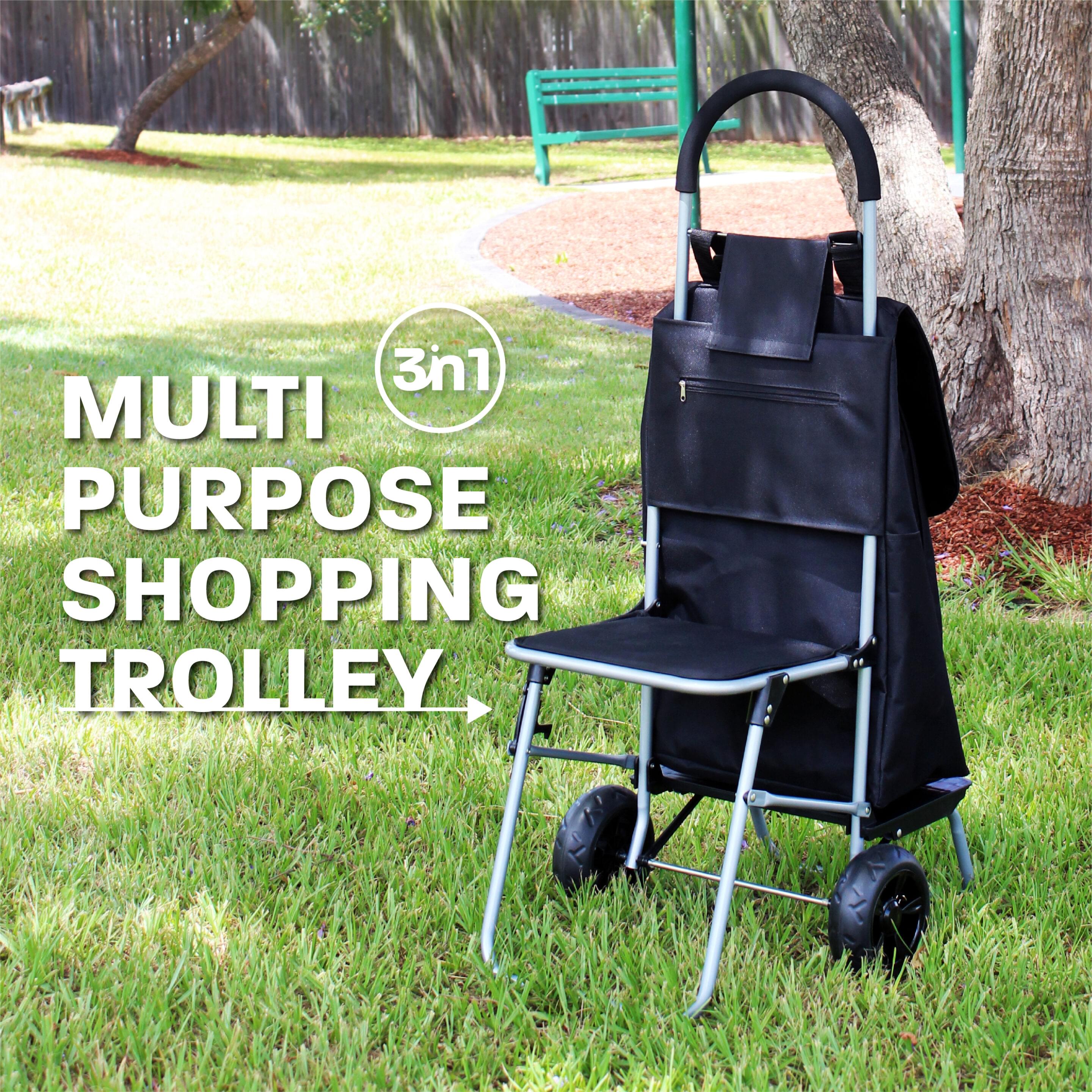 Multipurpose trolley bag with cheap foldable chair