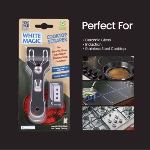 White Magic Cooktop Scraper Refill 5 Pack - Image 3